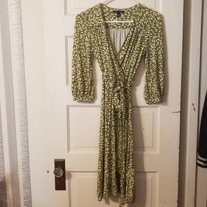 Olive Banana Republic Wrap Dress